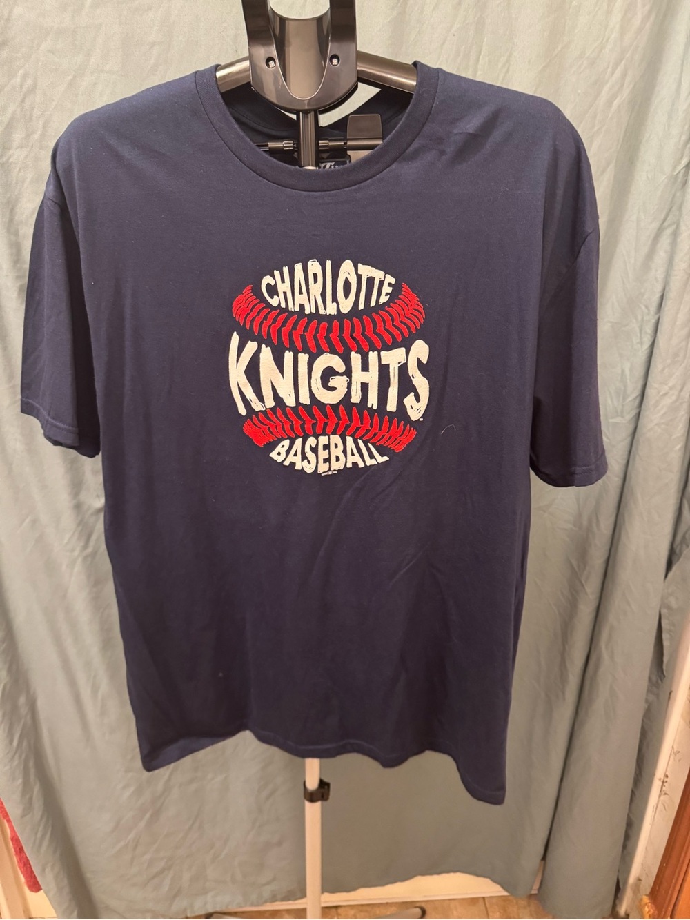 NWT Charlotte Knights Baseball Navy Graphic T-Shirt XL